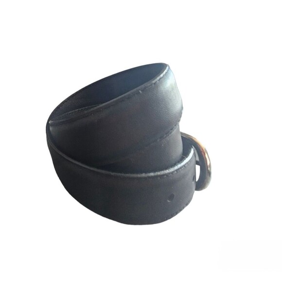 Vintage Crazy Horse Leather Belt Sz Genuine Cowhide Lining Classic Vintage Black - Picture 11 of 11